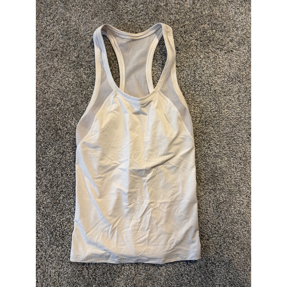 Lululemon Tank Top Womens 4* White Sculpt Tank Racerback Mesh Back Athletic Yoga